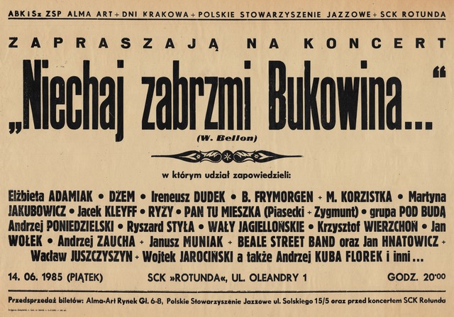 Niechaj zabrzmi Bukowina 1985